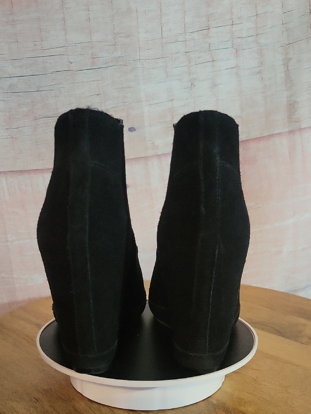 Black Wedge Booties - Picture 6 of 10